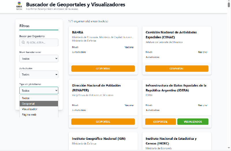 buscador geoportales